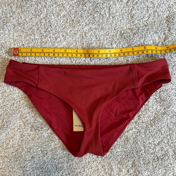 Becca Fine Line American Bikini Bottom, Women's Small Adobe Color Brick Red NWT - Picture 7 of 8
